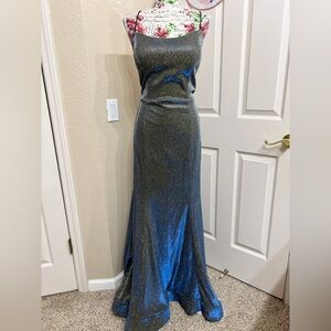 Sparkling Blue Evening Gown